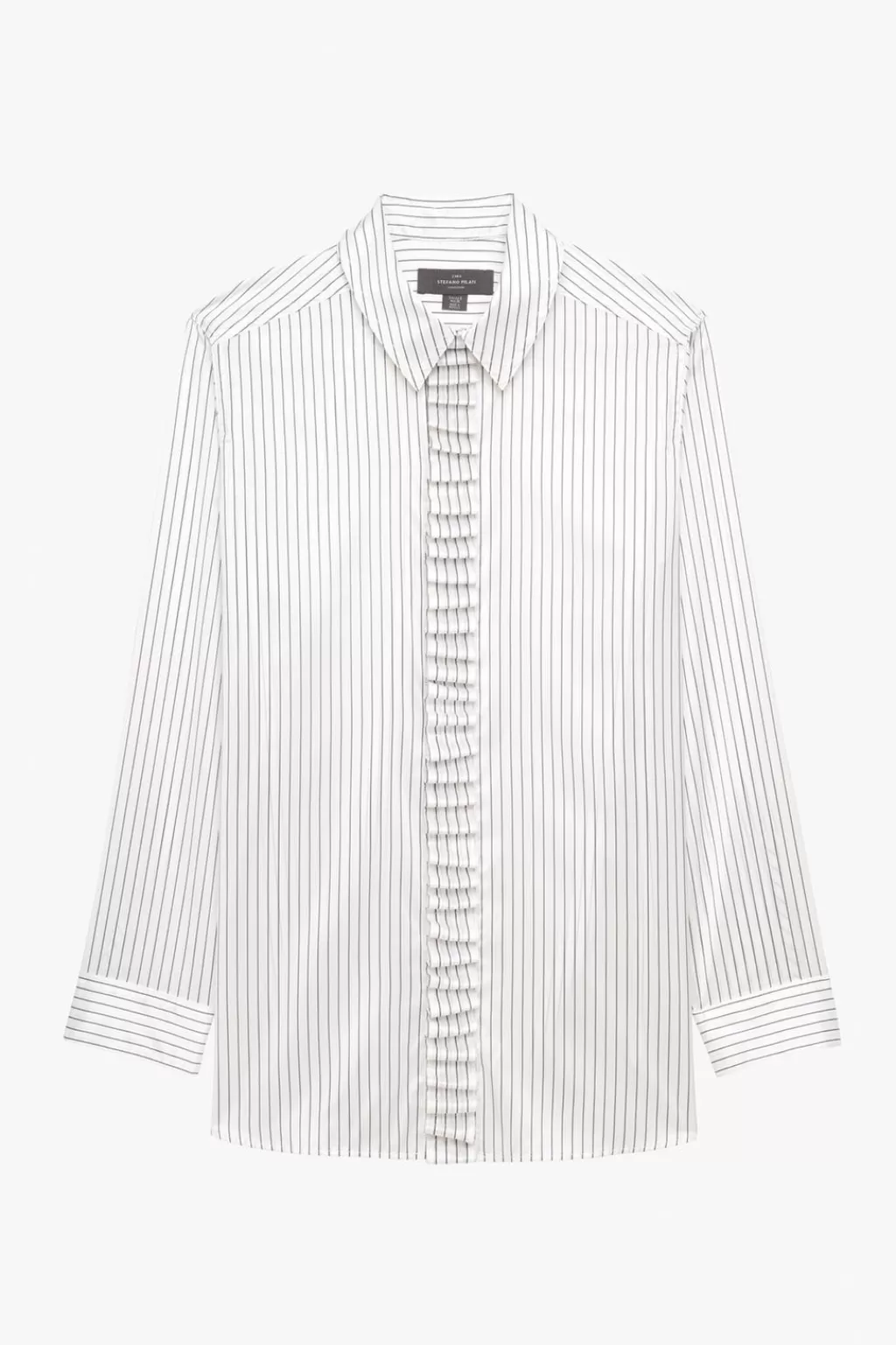 ZARA CAMISA RAYAS CHORRERA X STEFANO PILATI<Mujer Camisas / Blusas