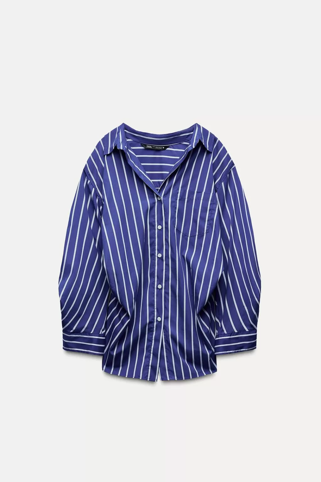 ZARA CAMISA RAYAS MANGA MURCIÉLAGO<Mujer Camisas / Blusas