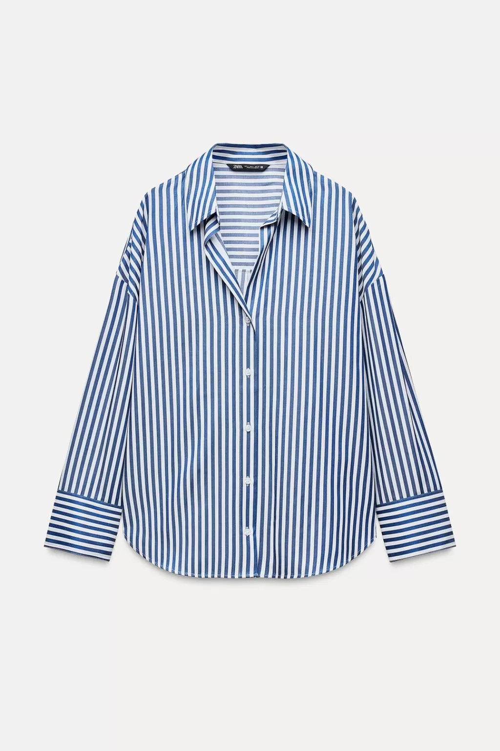 ZARA CAMISA RAYAS POPELÍN<Mujer Camisas / Blusas