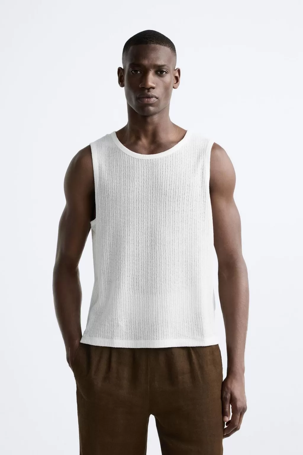 ZARA CAMISETA TANK ESTRUCTURA<Hombre Camisetas