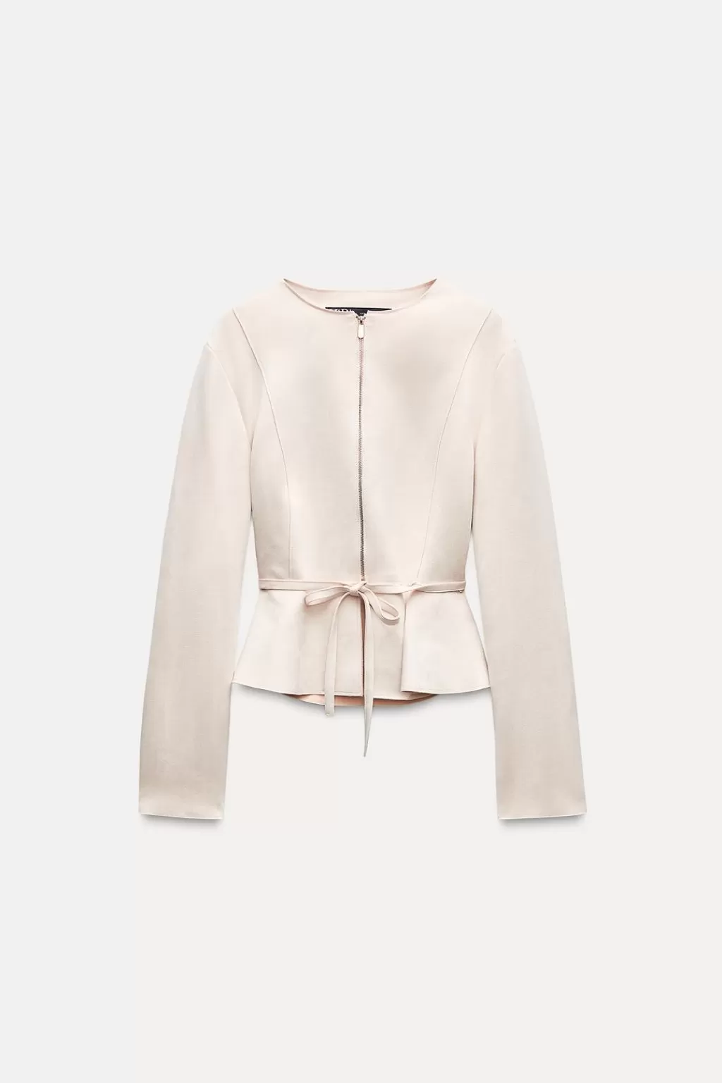 ZARA CAZADORA EFECTO ANTE PEPLUM<Mujer Chaquetas / Cazadoras