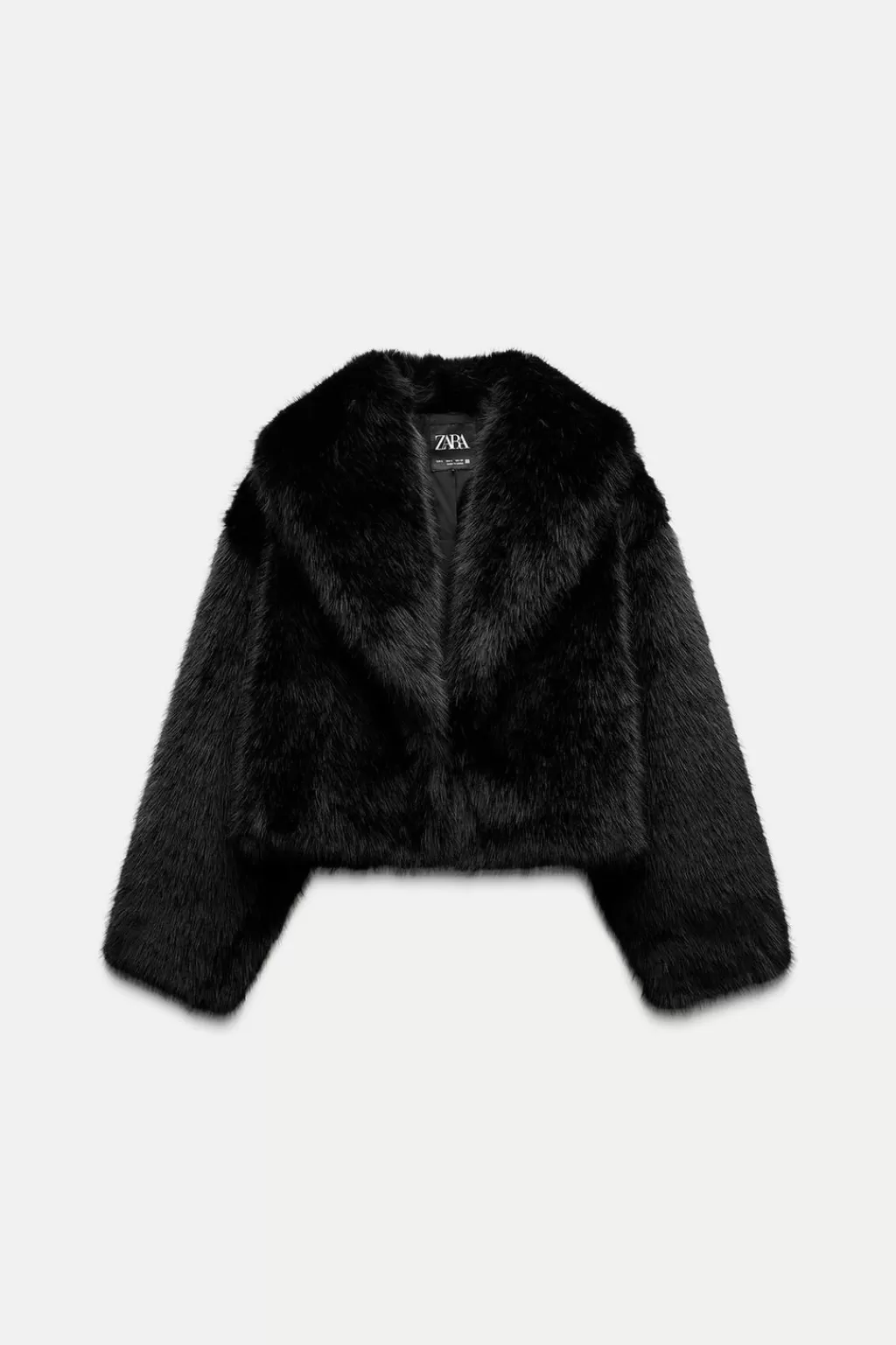 ZARA CAZADORA EFECTO PELO<Mujer Chaquetas / Cazadoras