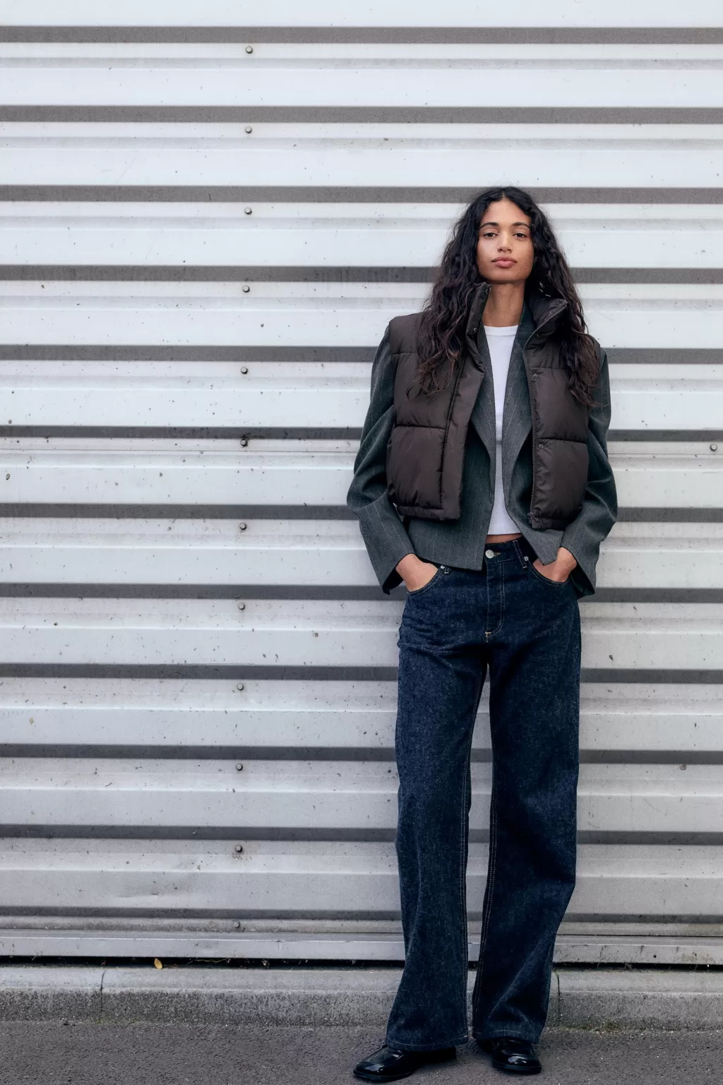 ZARA CHALECO CROP ACOLCHADO ENGOMADO<Mujer Abrigos / Anoraks