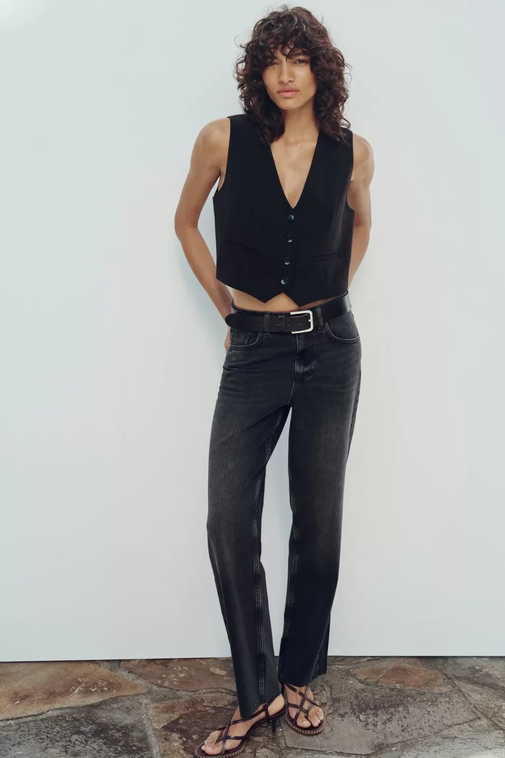 ZARA CHALECO SASTRE<Mujer Blazers / Chalecos