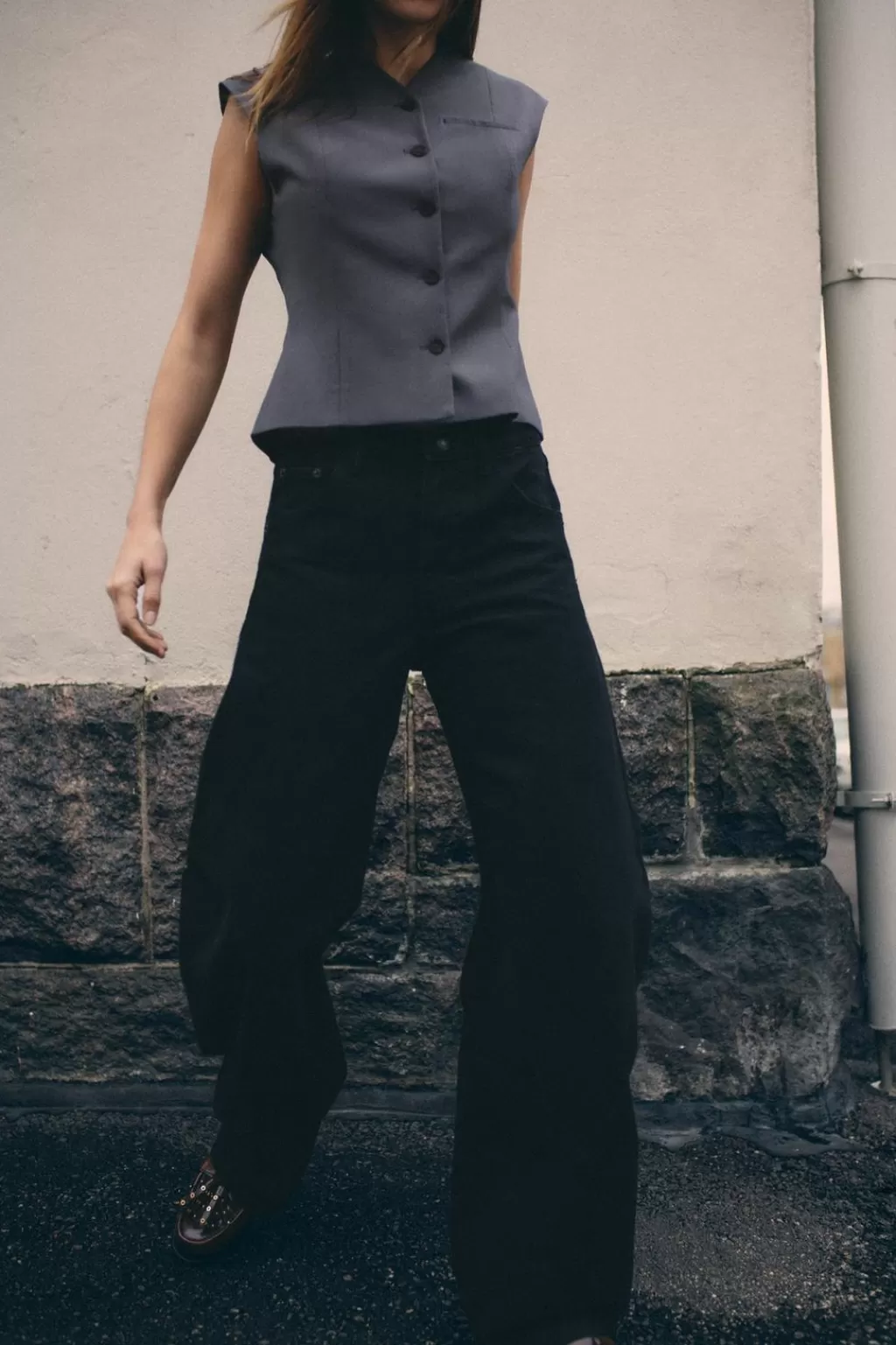 ZARA CHALECO TOP ENTALLADO<Mujer Blazers / Chalecos