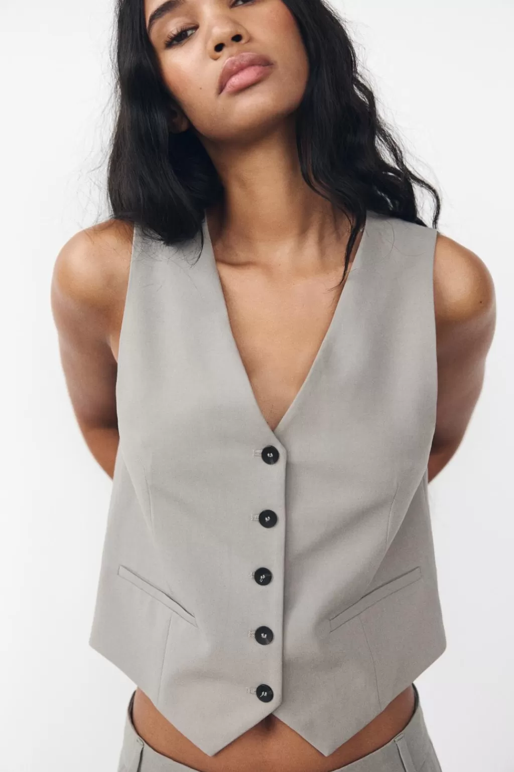 ZARA CHALECO TRABILLA<Mujer Blazers / Chalecos
