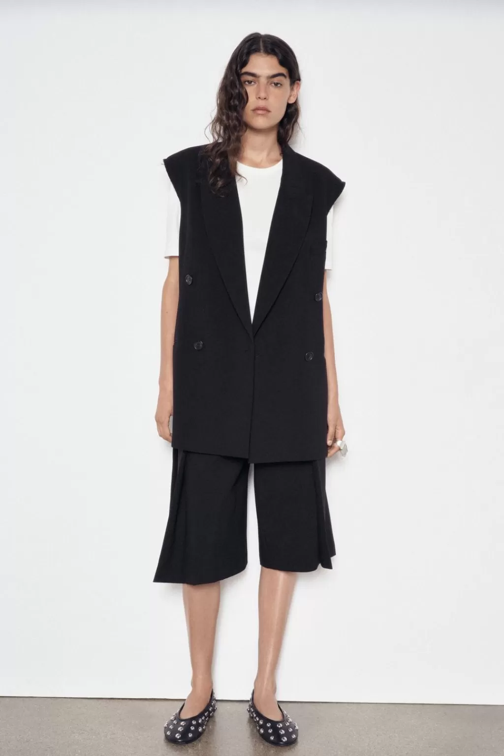 ZARA CHALECO VESTIDO CINTURÓN ZW COLLECTION<Mujer Blazers / Chalecos