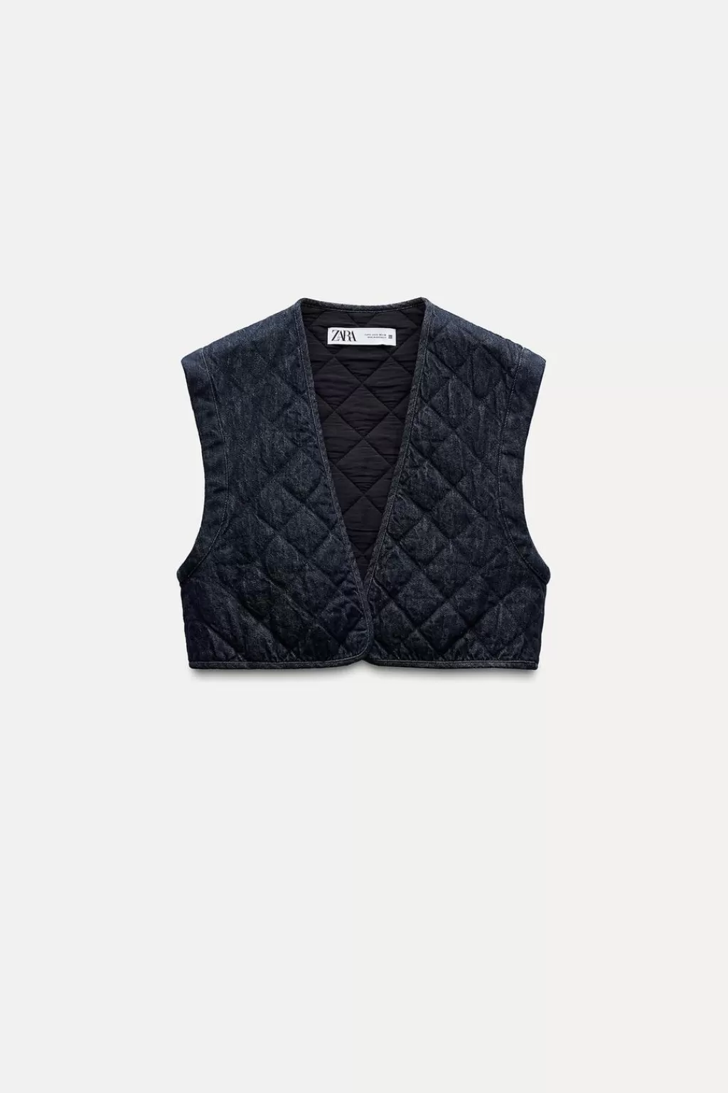 ZARA CHALECO Z1975 ACOLCHADO DENIM<Mujer Chaquetas / Cazadoras