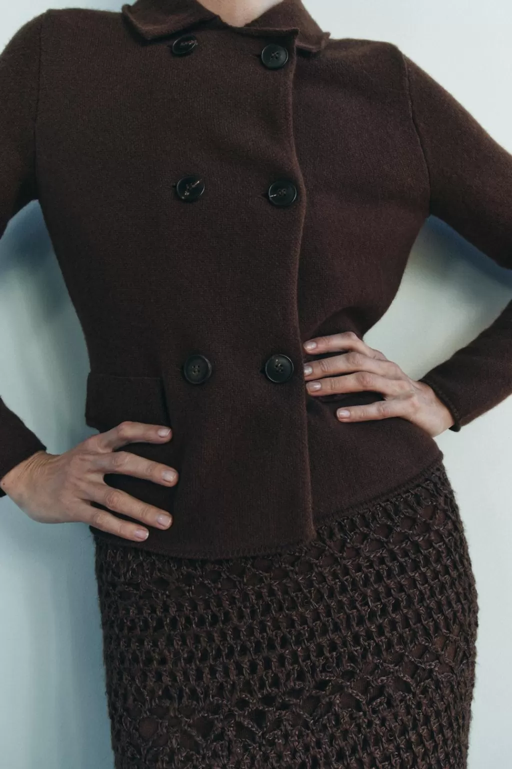 ZARA CHAQUETA BLAZER 100% LANA<Mujer Blazers / Chalecos | Cárdigan / Jerséis