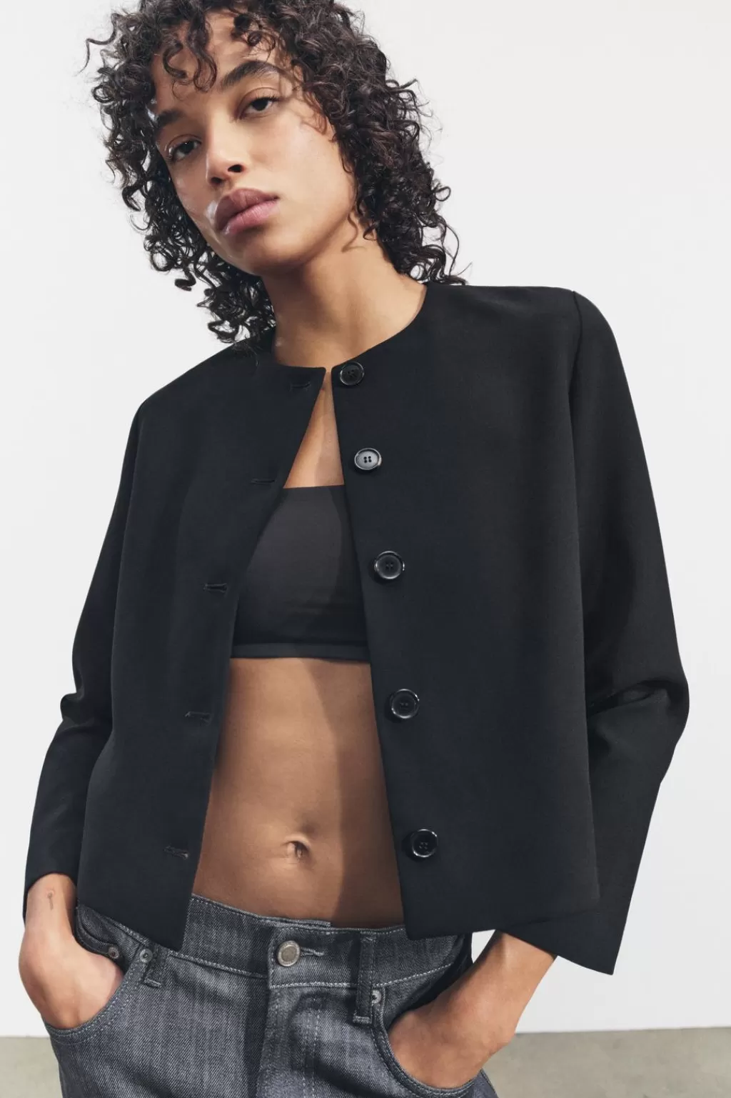 ZARA CHAQUETA BOTONES ZW COLLECTION<Mujer Chaquetas / Cazadoras | Blazers / Chalecos
