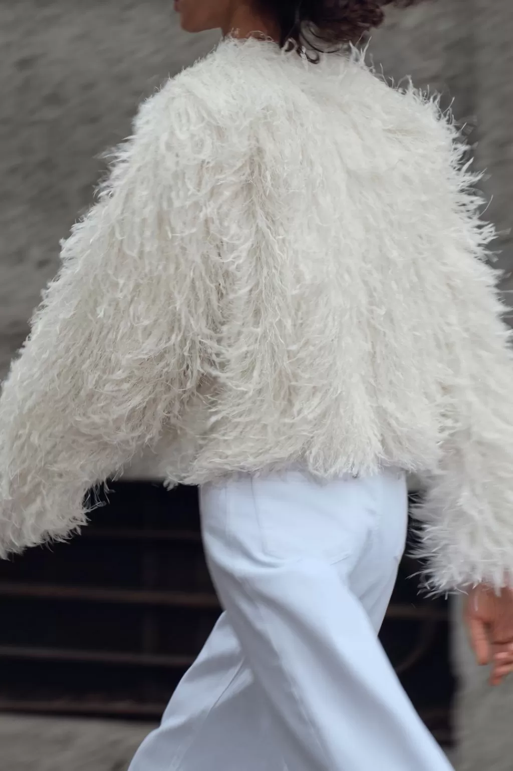 ZARA CHAQUETA FLECOS HILO METALIZADO<Mujer Chaquetas / Cazadoras