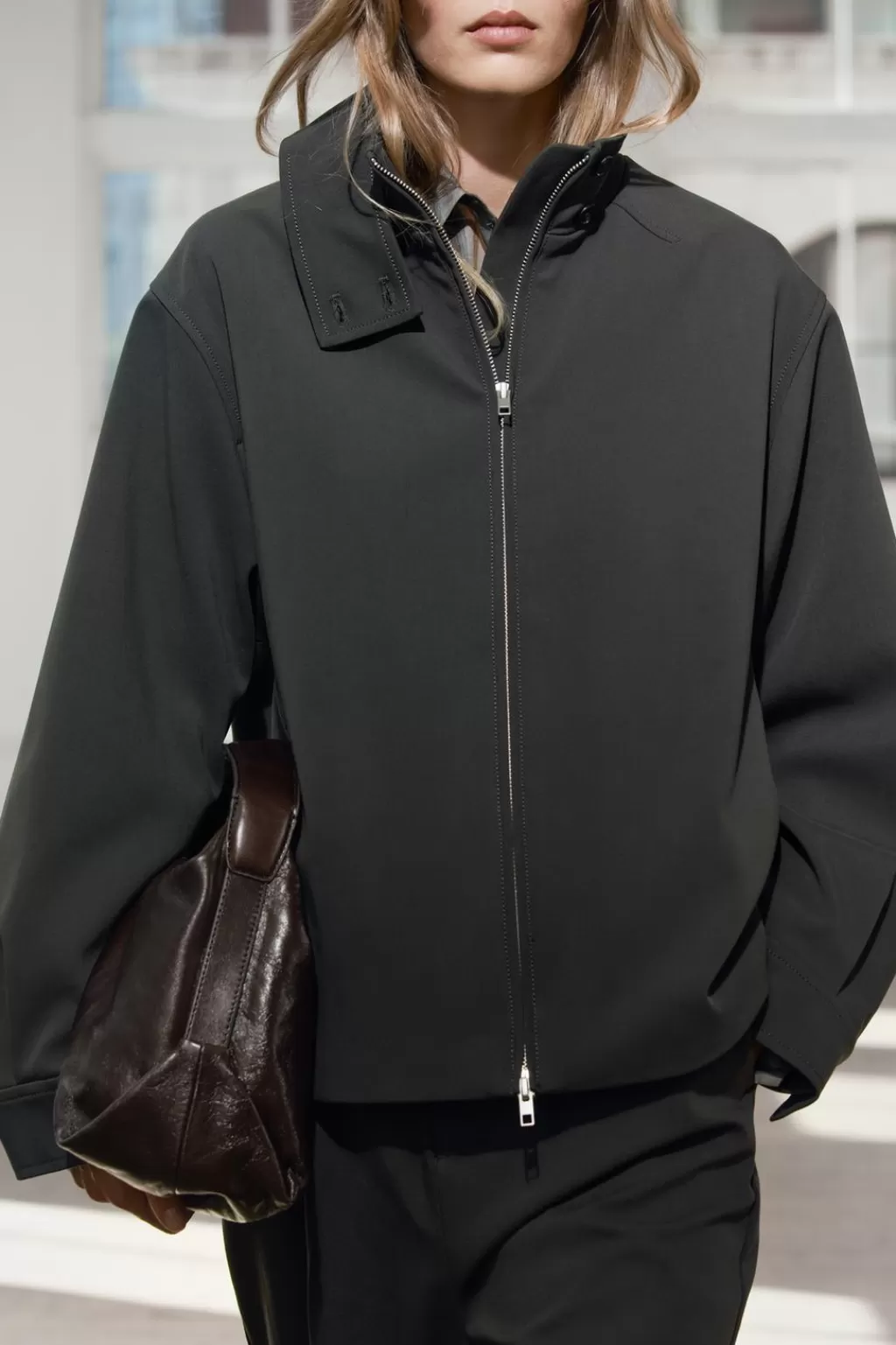 ZARA CHAQUETA MINIMAL ZW COLLECTION<Mujer Chaquetas / Cazadoras