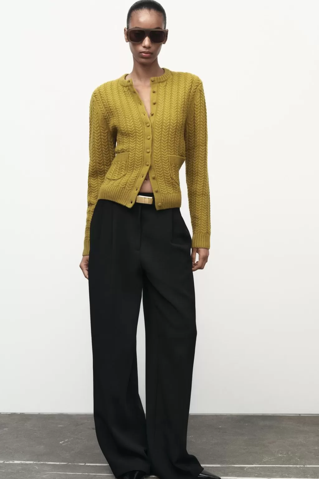 ZARA CHAQUETA OCHOS 100% LANA<Mujer Cárdigan / Jerséis | Punto