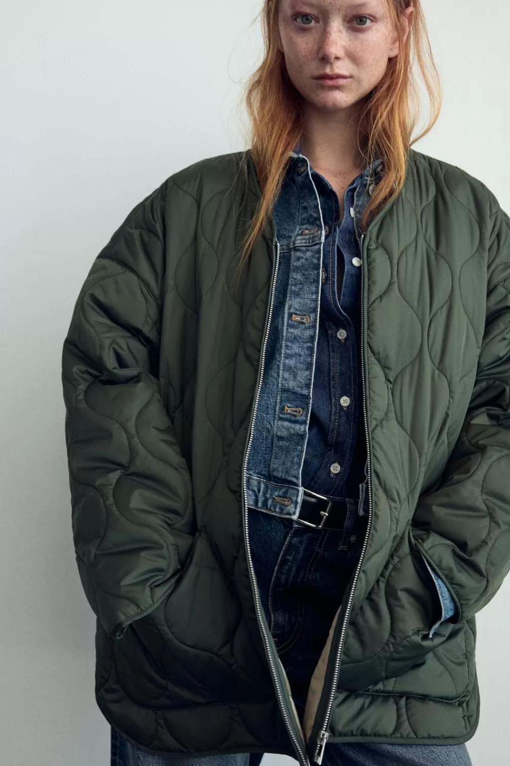 ZARA CHAQUETA OVERSIZE ACOLCHADA WATER REPELLENT<Mujer Chaquetas / Cazadoras