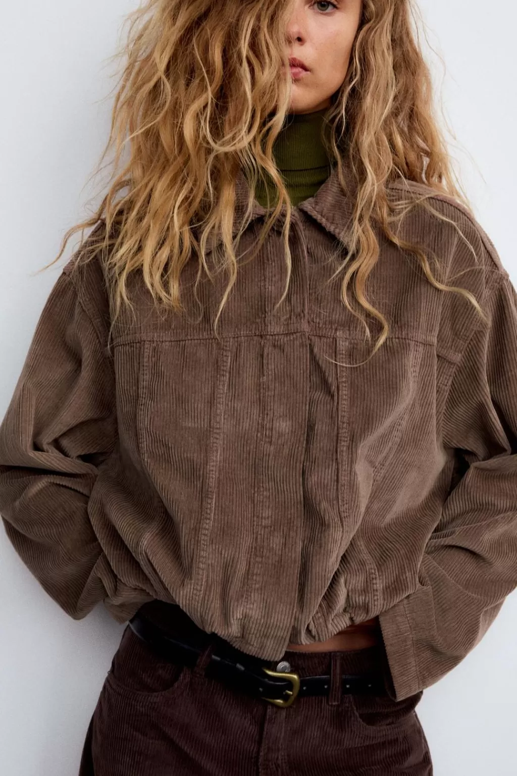 ZARA CHAQUETA PANA<Mujer Chaquetas / Cazadoras
