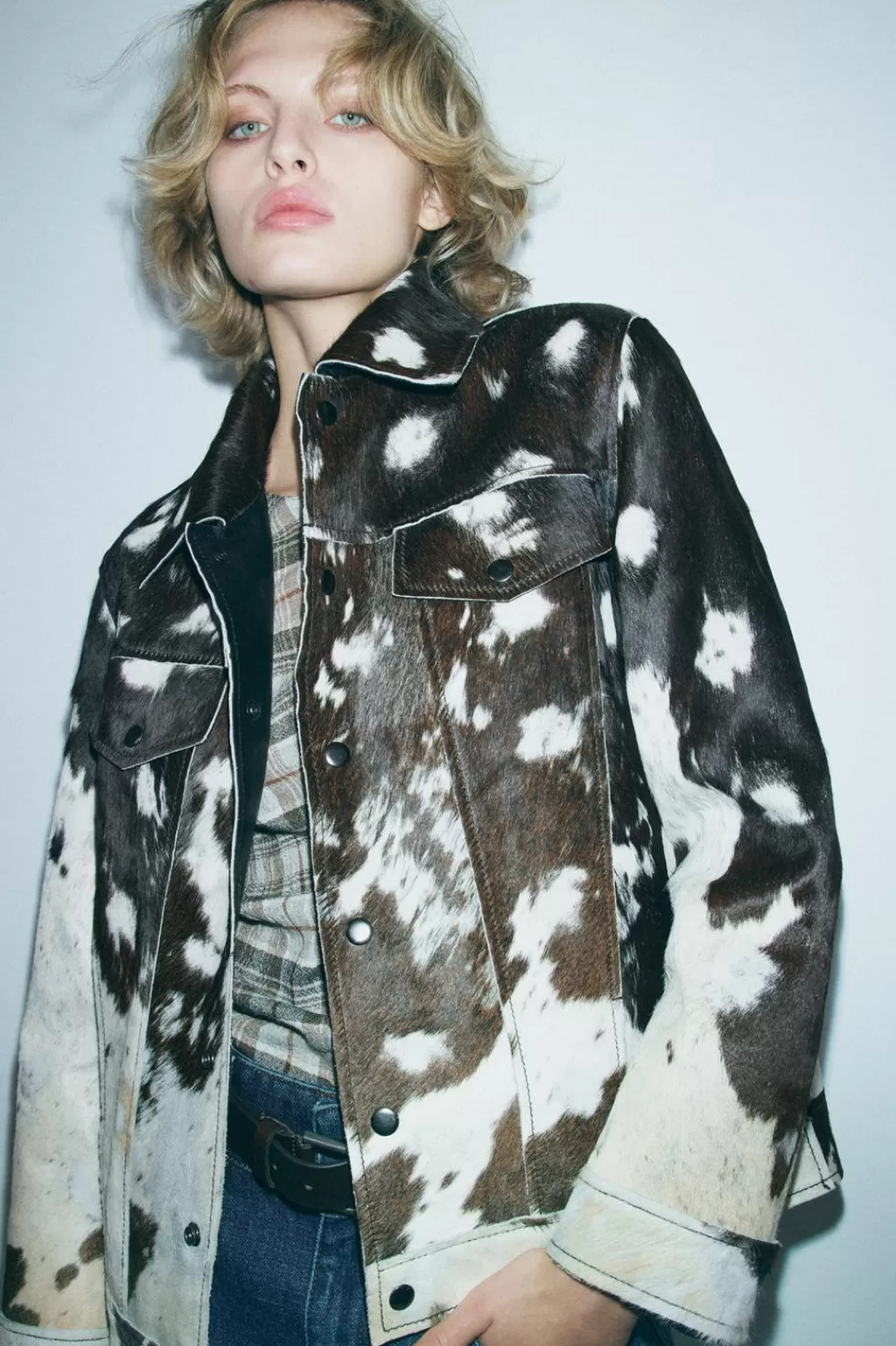 ZARA CHAQUETA PIEL 100% ZW COLLECTION<Mujer Chaquetas / Cazadoras
