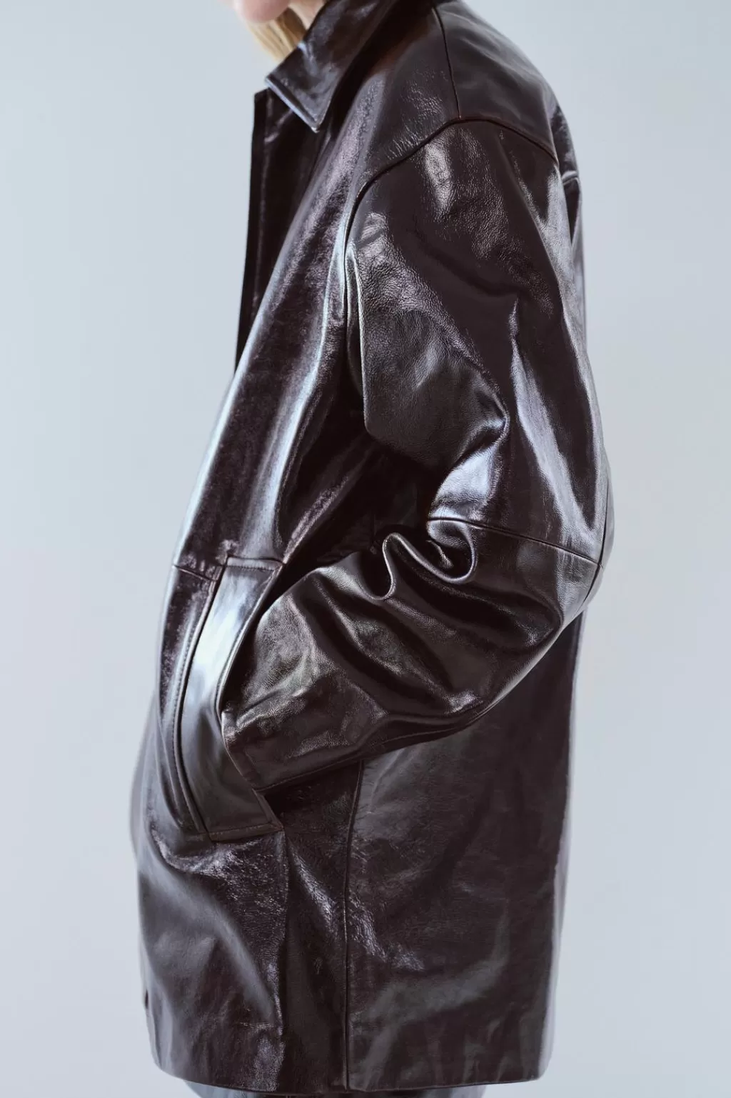 ZARA CHAQUETA PIEL ZW COLLECTION<Mujer Chaquetas / Cazadoras