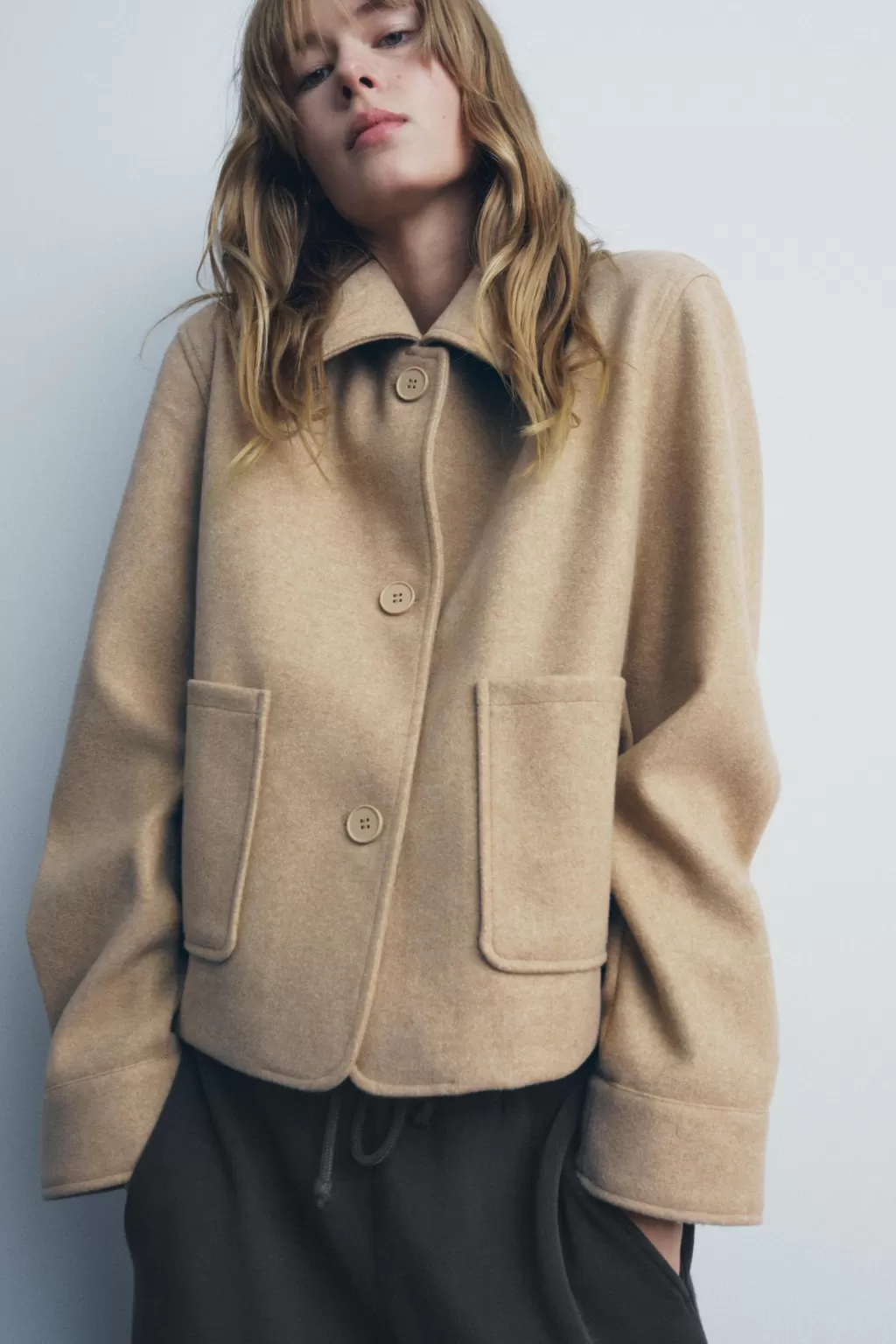 ZARA CHAQUETA SOFT BOLSILLOS<Mujer Chaquetas / Cazadoras