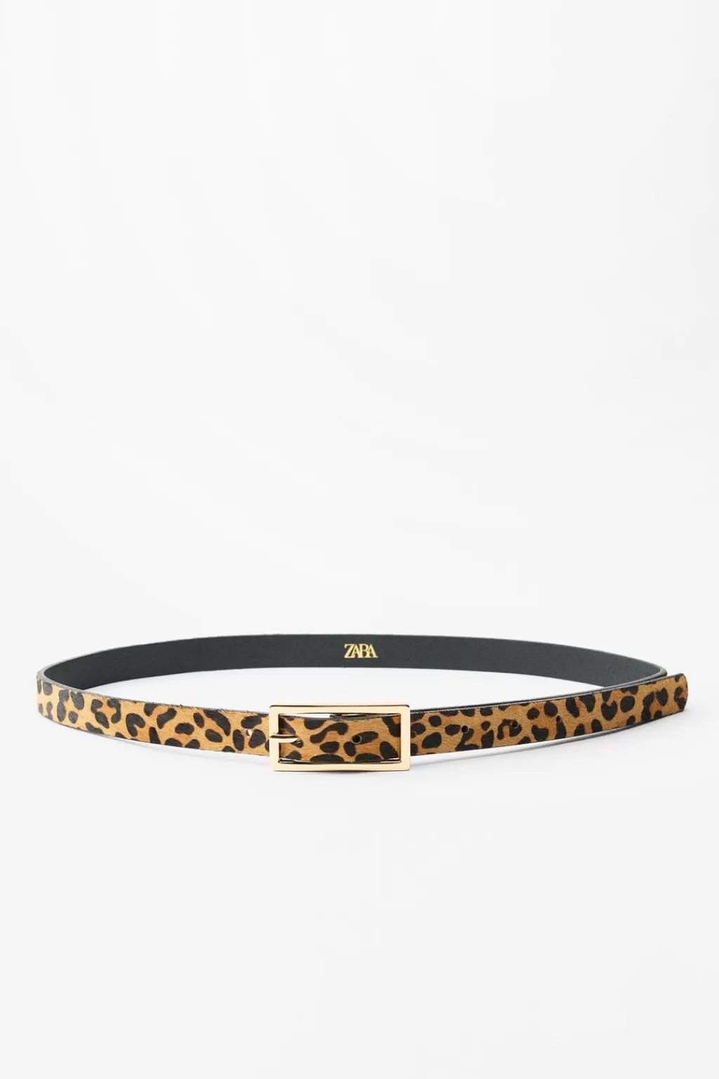 ZARA CINTURÓN FINO PIEL ESTAMPADO ANIMAL<Mujer Accesorios / Bisuteria