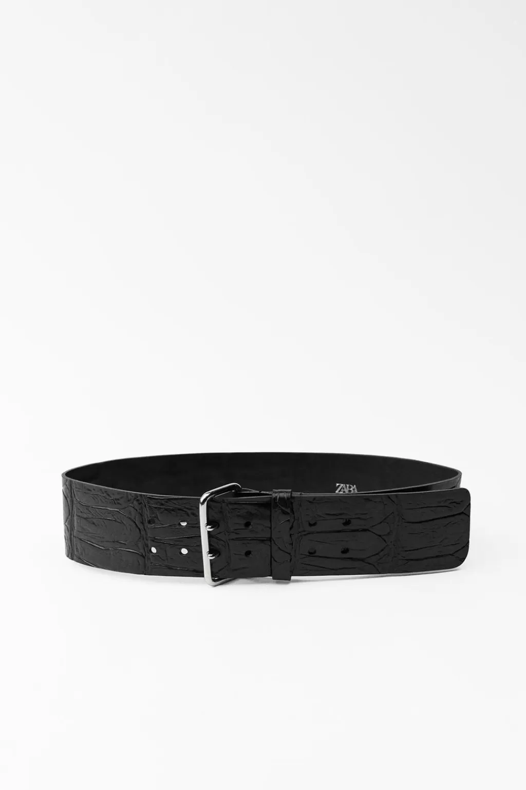 ZARA CINTURÓN PIEL HEBILLA RECTANGULAR<Mujer Accesorios / Bisuteria