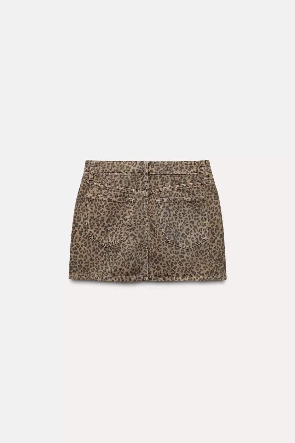 ZARA FALDA DENIM TRF ESTAMPADO ANIMAL<Mujer Faldas / Shorts