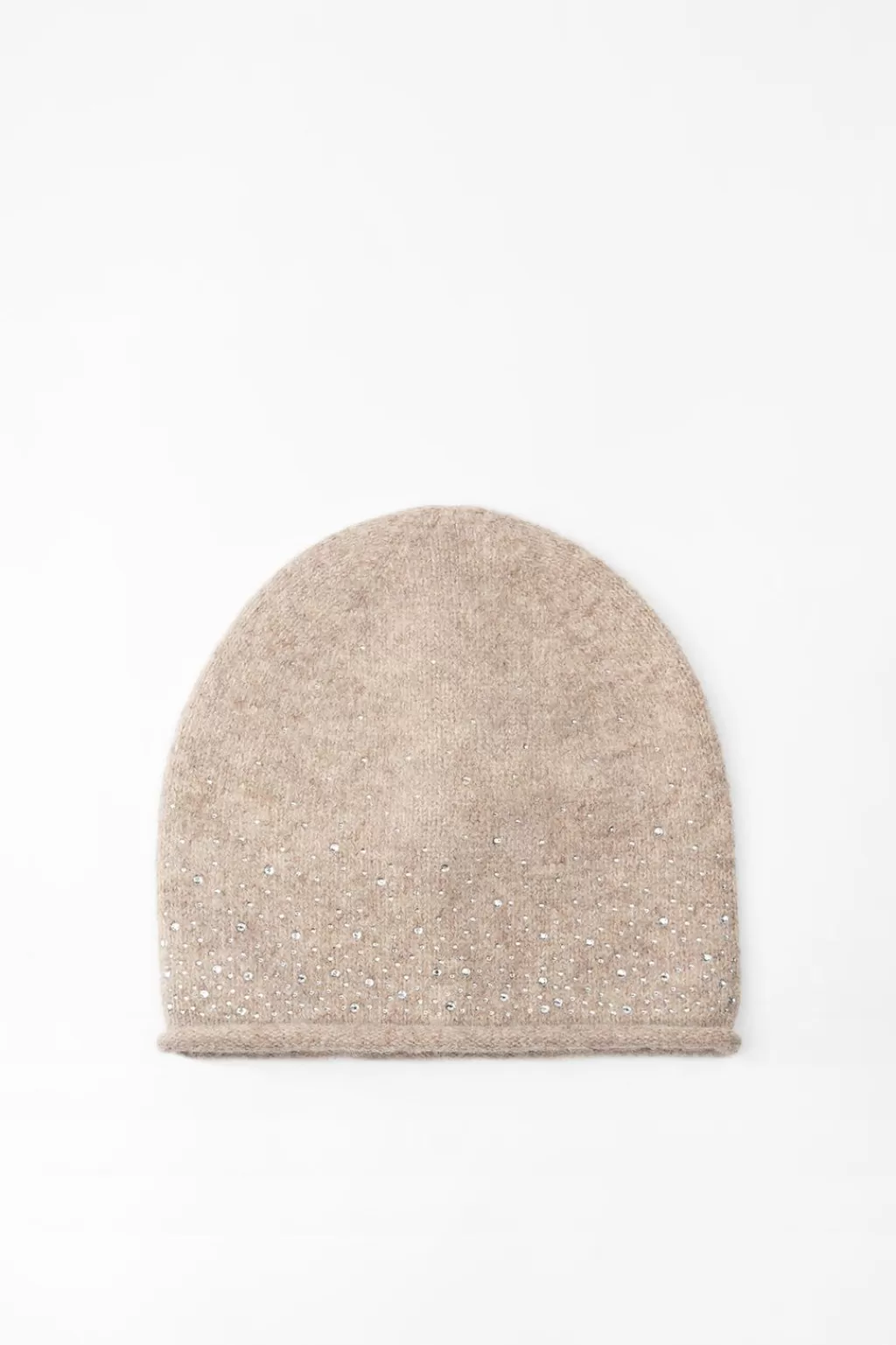 ZARA GORRO BEANIE PUNTO FINO STRASS<Mujer Accesorios / Bisuteria