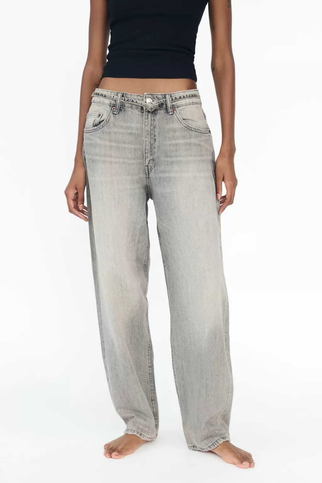 ZARA JEANS TAILORED BALLOON TIRO MEDIO<Mujer Jeans