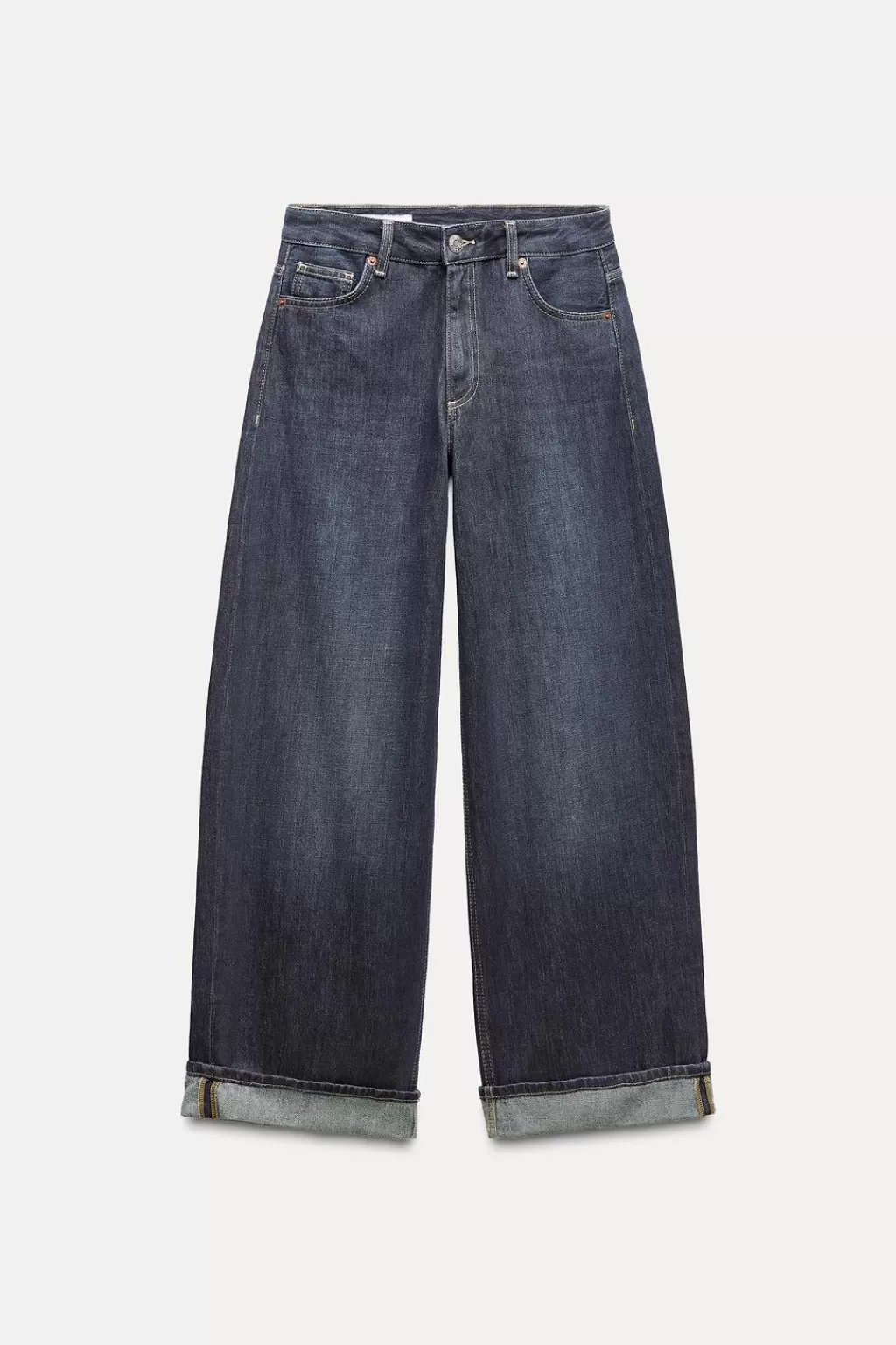 ZARA JEANS TRF RELAXED FOLD UP TIRO BAJO<Mujer Jeans