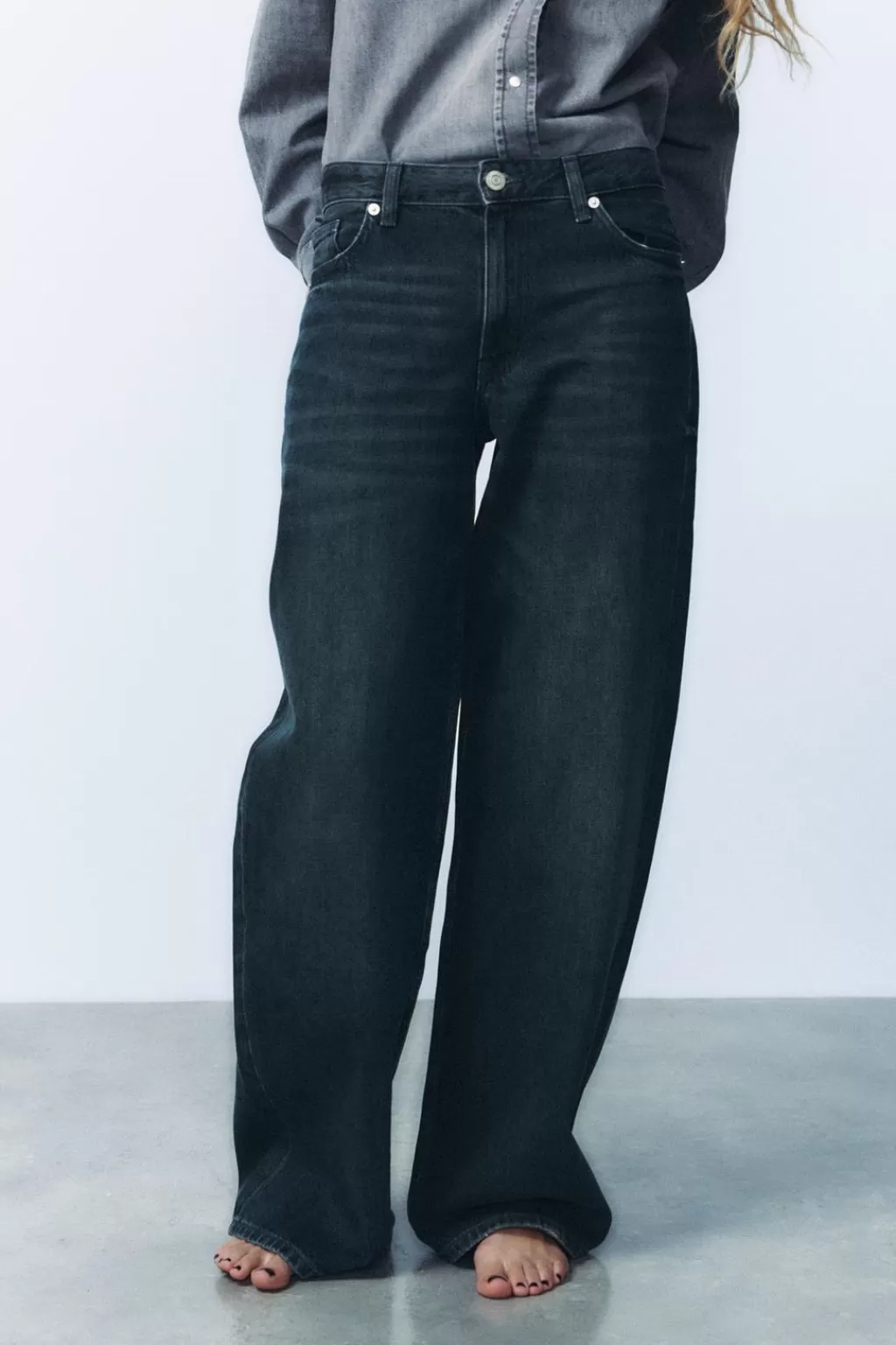 ZARA JEANS TRF RELAXED TIRO BAJO<Mujer Jeans