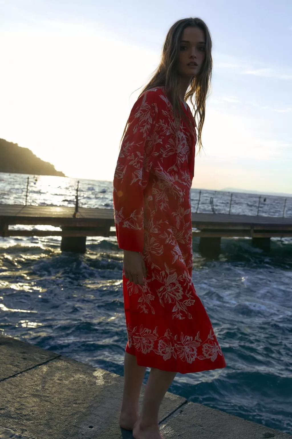 ZARA KIMONO ESTAMPADO BORDADOS<Mujer Chaquetas / Cazadoras
