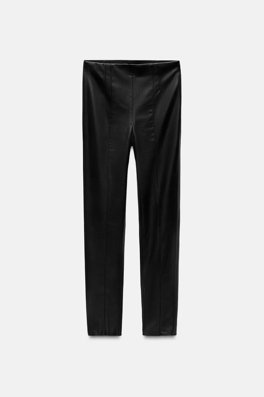 ZARA LEGGINGS EFECTO PIEL TIRO ALTO<Mujer Pantalones