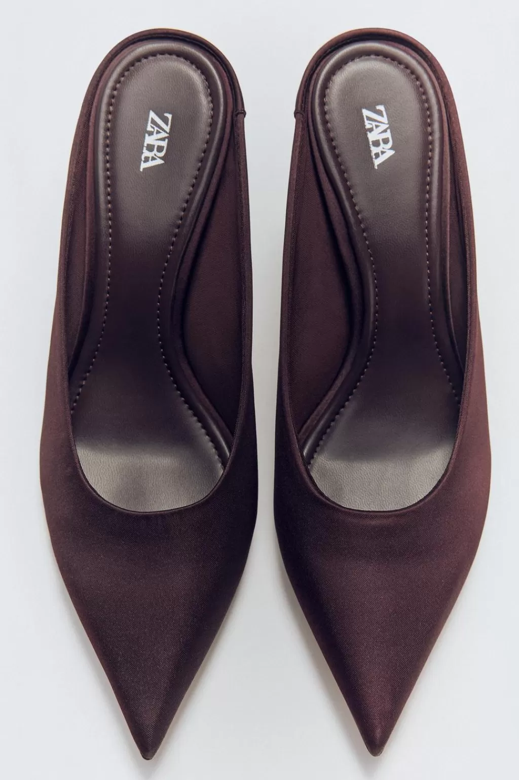 ZARA MULE TACÓN SATINADO<Mujer Zapatos