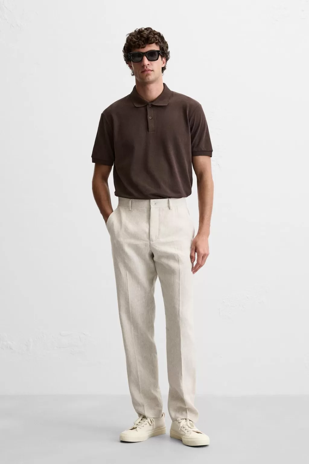 ZARA PANTALÓN 100% LINO<Hombre Pantalones