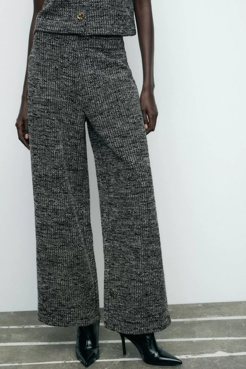 ZARA PANTALÓN ANCHO ESTRUCTURA<Mujer Pantalones