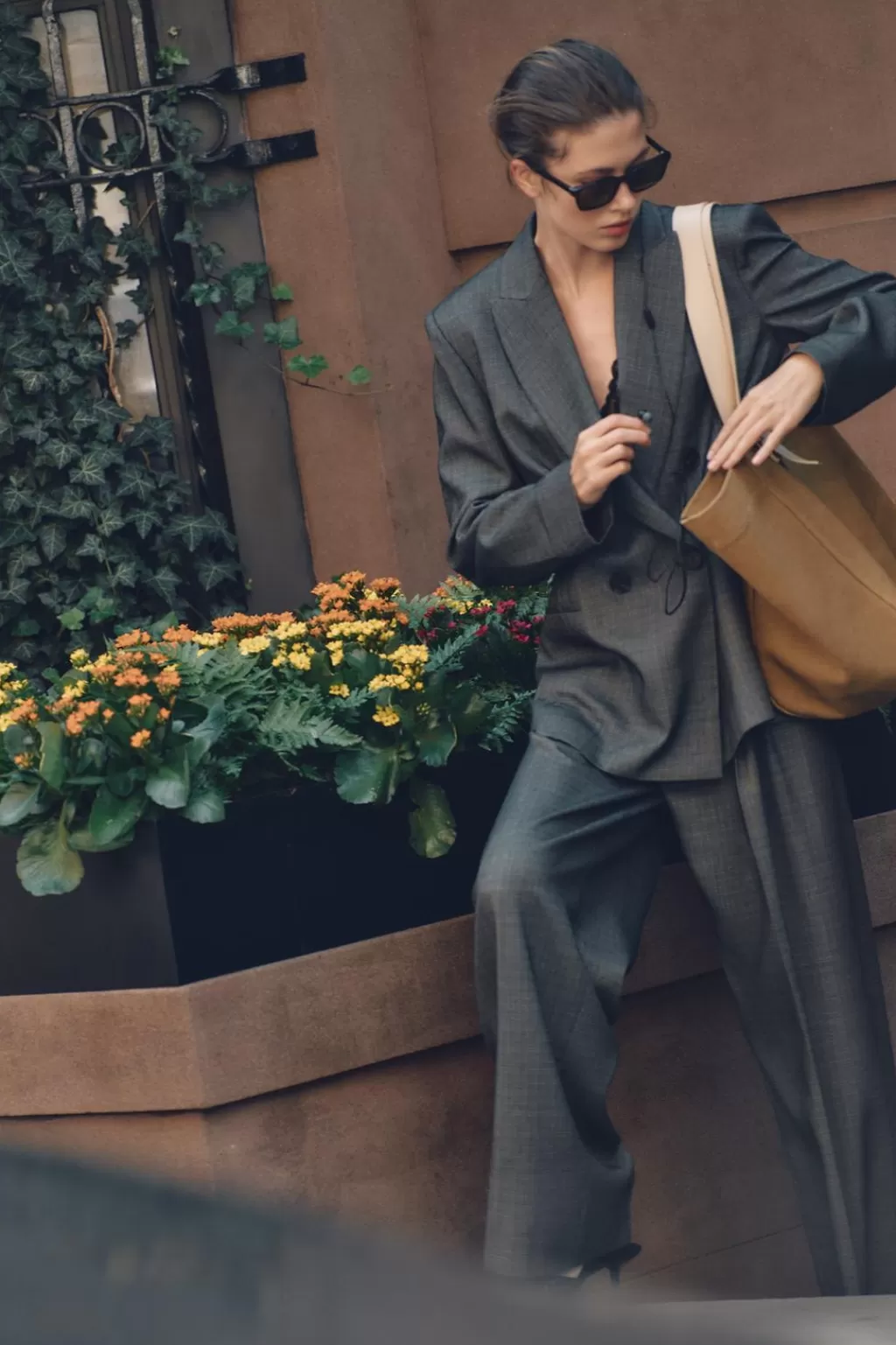 ZARA PANTALÓN ANCHO PINZAS<Mujer Pantalones