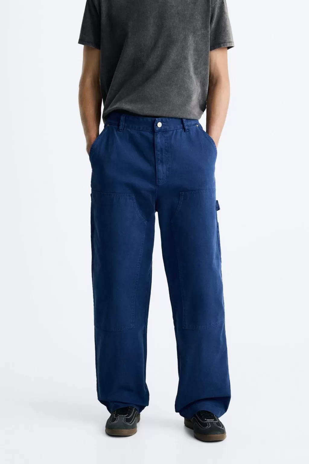 ZARA PANTALÓN BOLSILLO CARPINTERO LAVADO<Hombre Pantalones