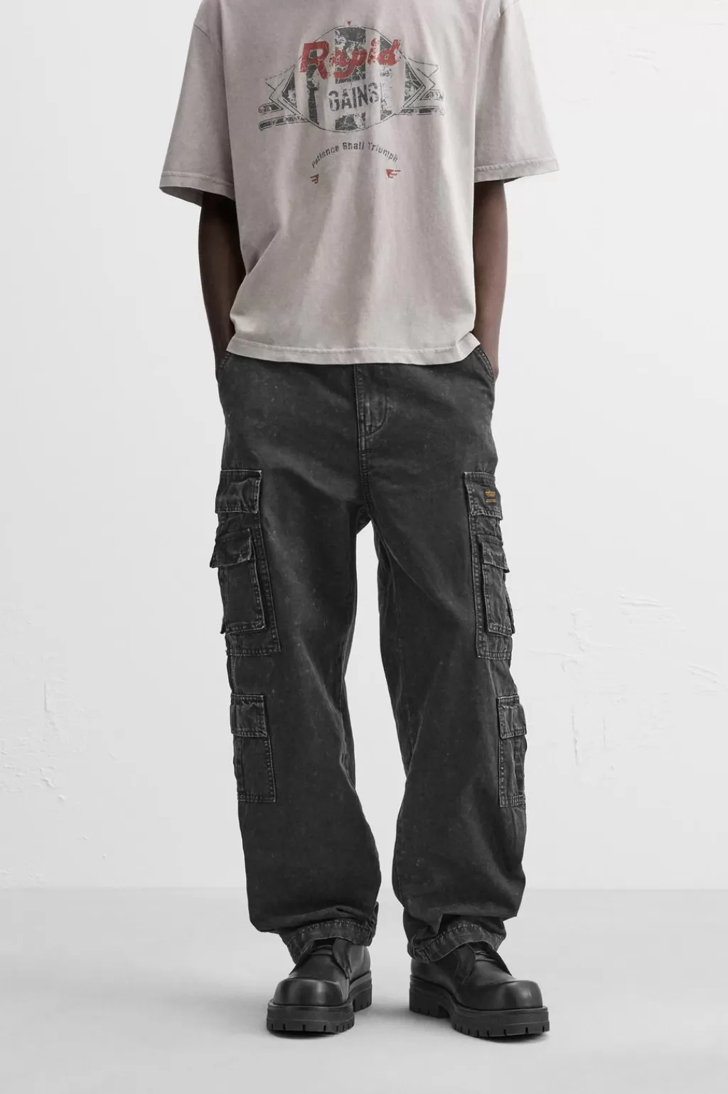 ZARA PANTALÓN CARGO BOLSILLOS<Hombre Pantalones | Cargo