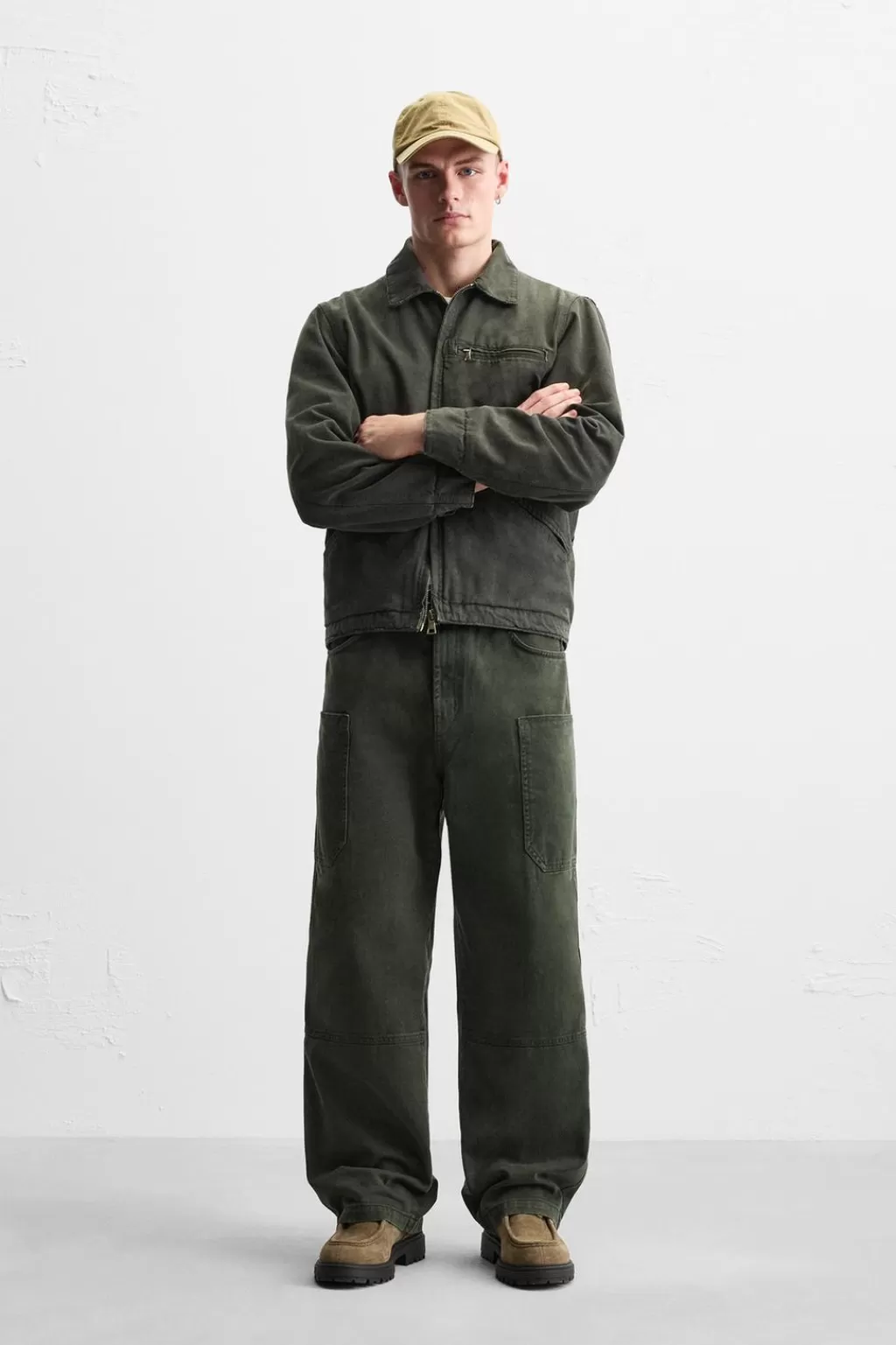 ZARA PANTALÓN CARGO LAVADO<Hombre Pantalones | Cargo