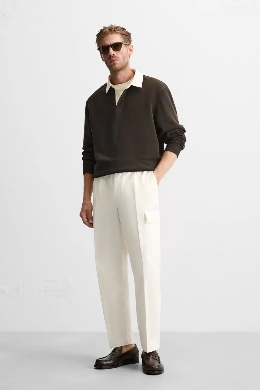 ZARA PANTALÓN CARGO LAVADO<Hombre Pantalones | Cargo