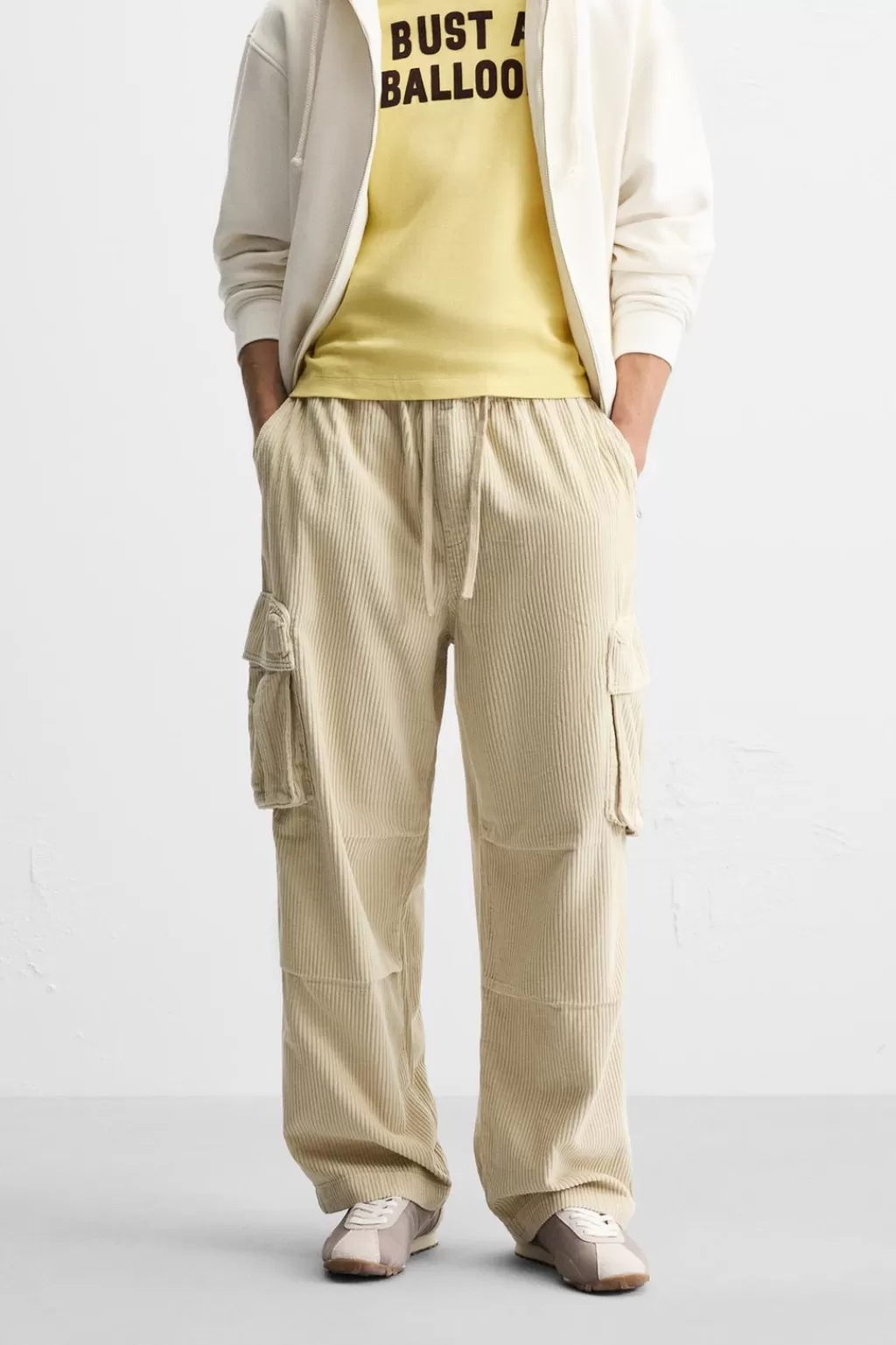 ZARA PANTALÓN CARGO PANA<Hombre Pantalones | Cargo