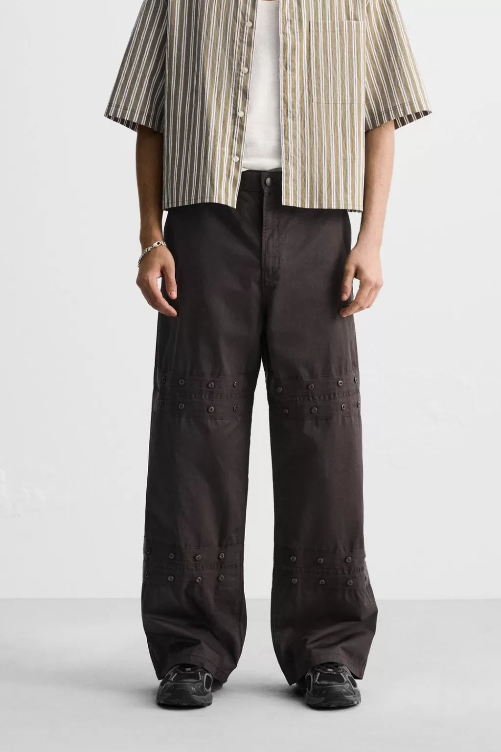 ZARA PANTALÓN CINTA COMBINADA<Hombre Pantalones