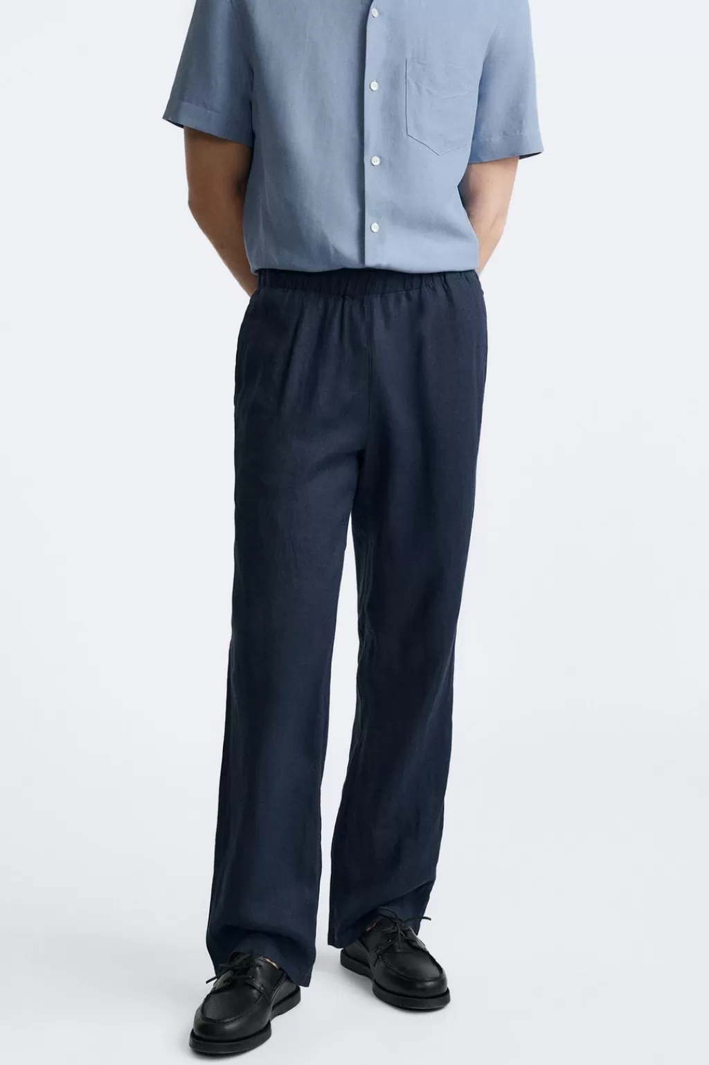 ZARA PANTALÓN CINTURA JOGGER 100% LINO<Hombre Pantalones