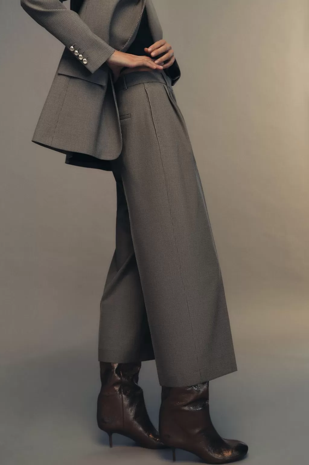 ZARA PANTALÓN CULOTTE PATA DE GALLO<Mujer Pantalones