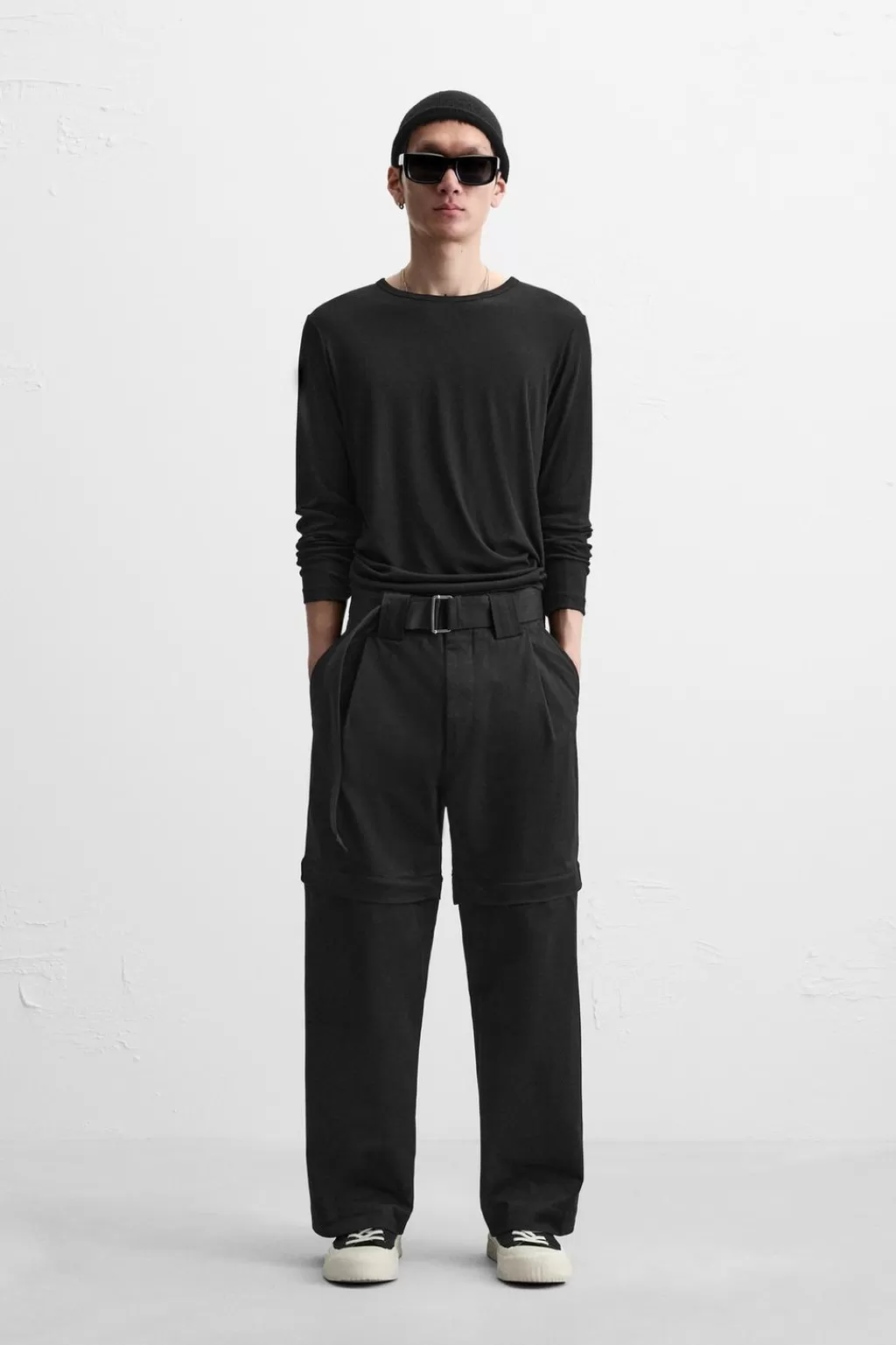 ZARA PANTALÓN DESMONTABLE CINTURÓN<Hombre Pantalones