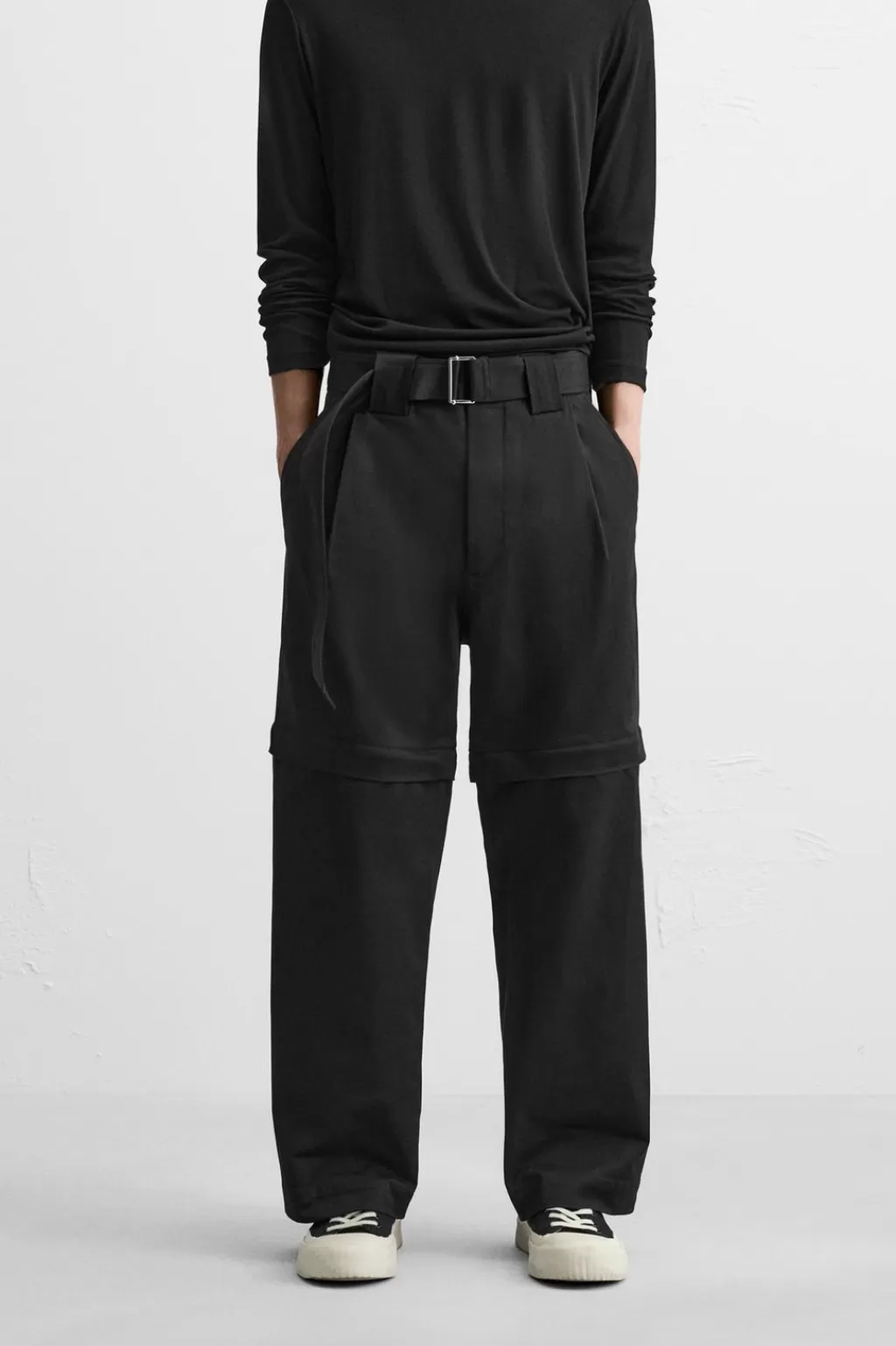 ZARA PANTALÓN DESMONTABLE CINTURÓN<Hombre Pantalones