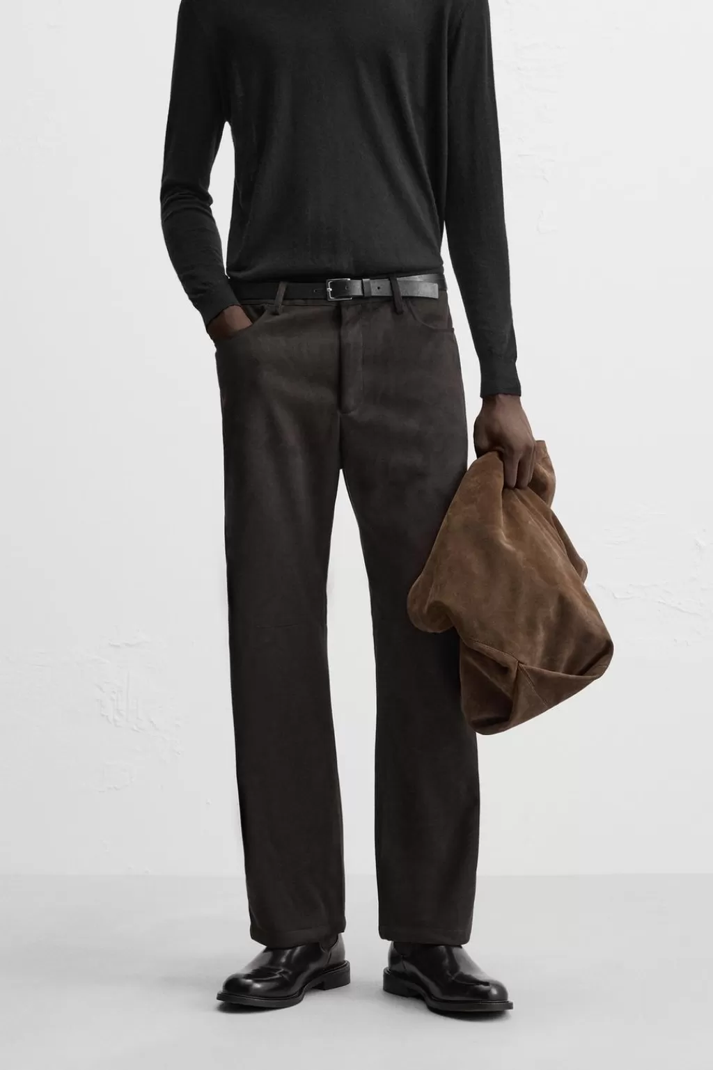 ZARA PANTALÓN EFECTO ANTE<Hombre Pantalones