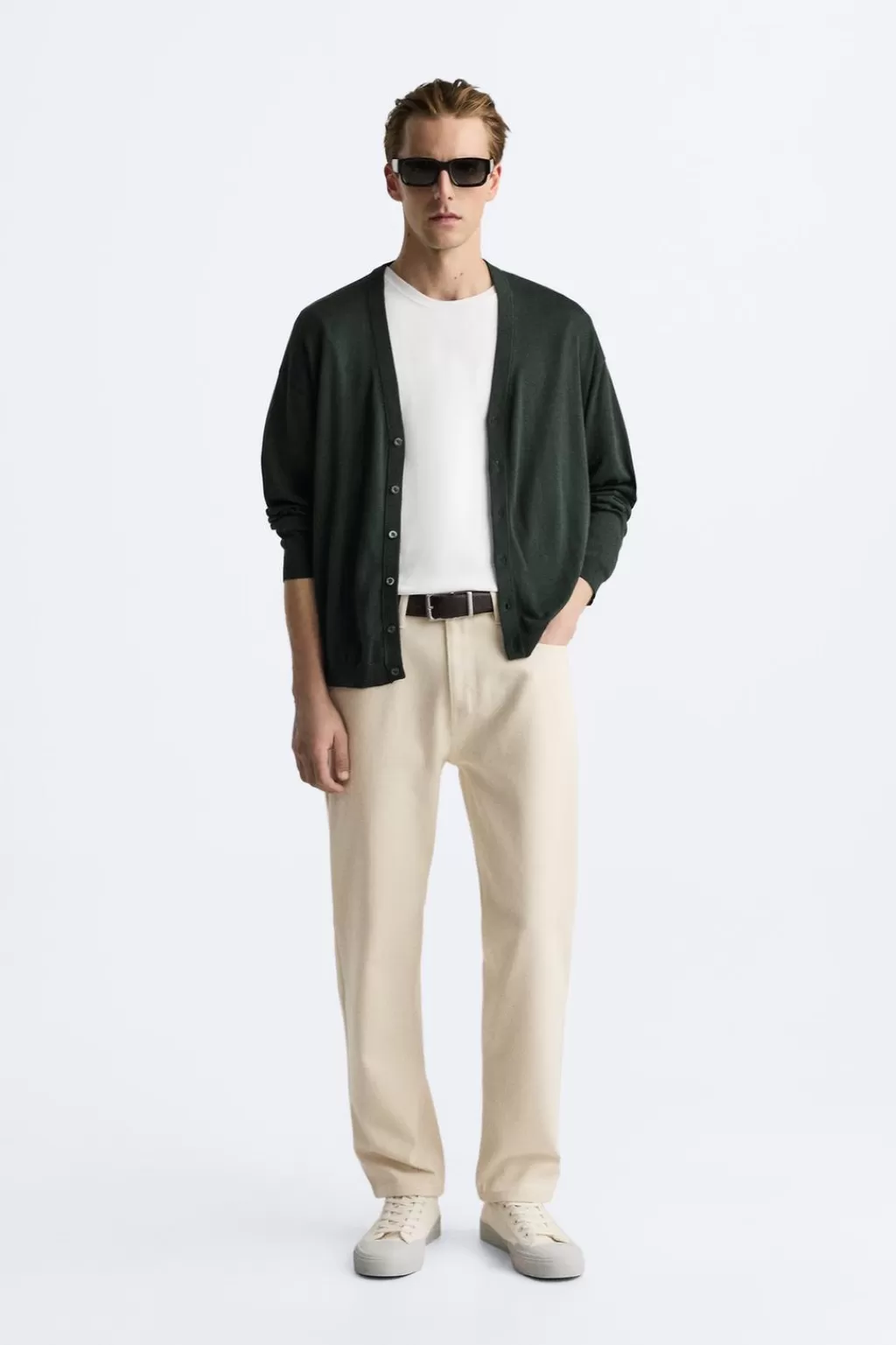 ZARA PANTALÓN ESTRUCTURA ALGODÓN<Hombre Pantalones