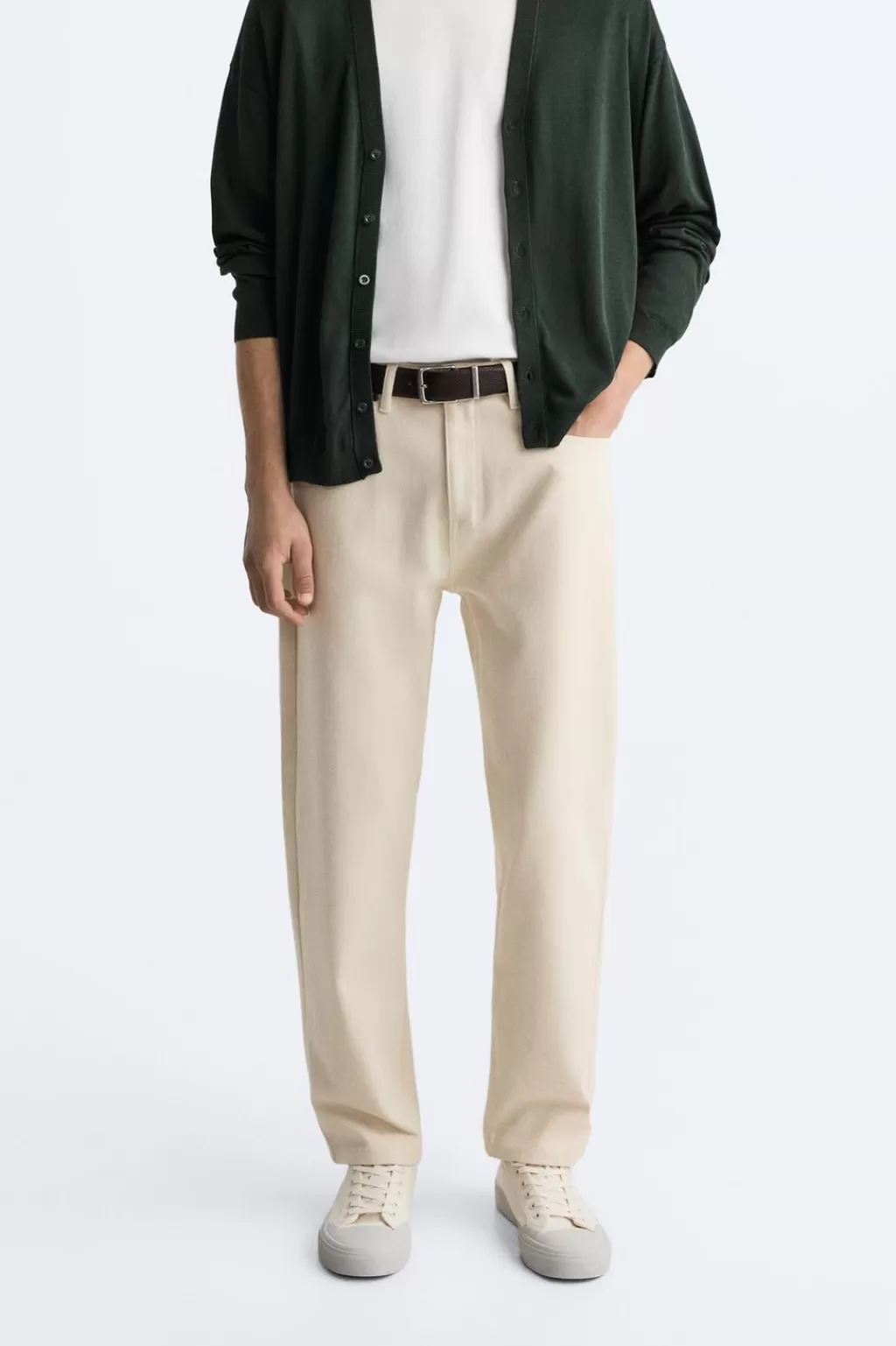 ZARA PANTALÓN ESTRUCTURA ALGODÓN<Hombre Pantalones