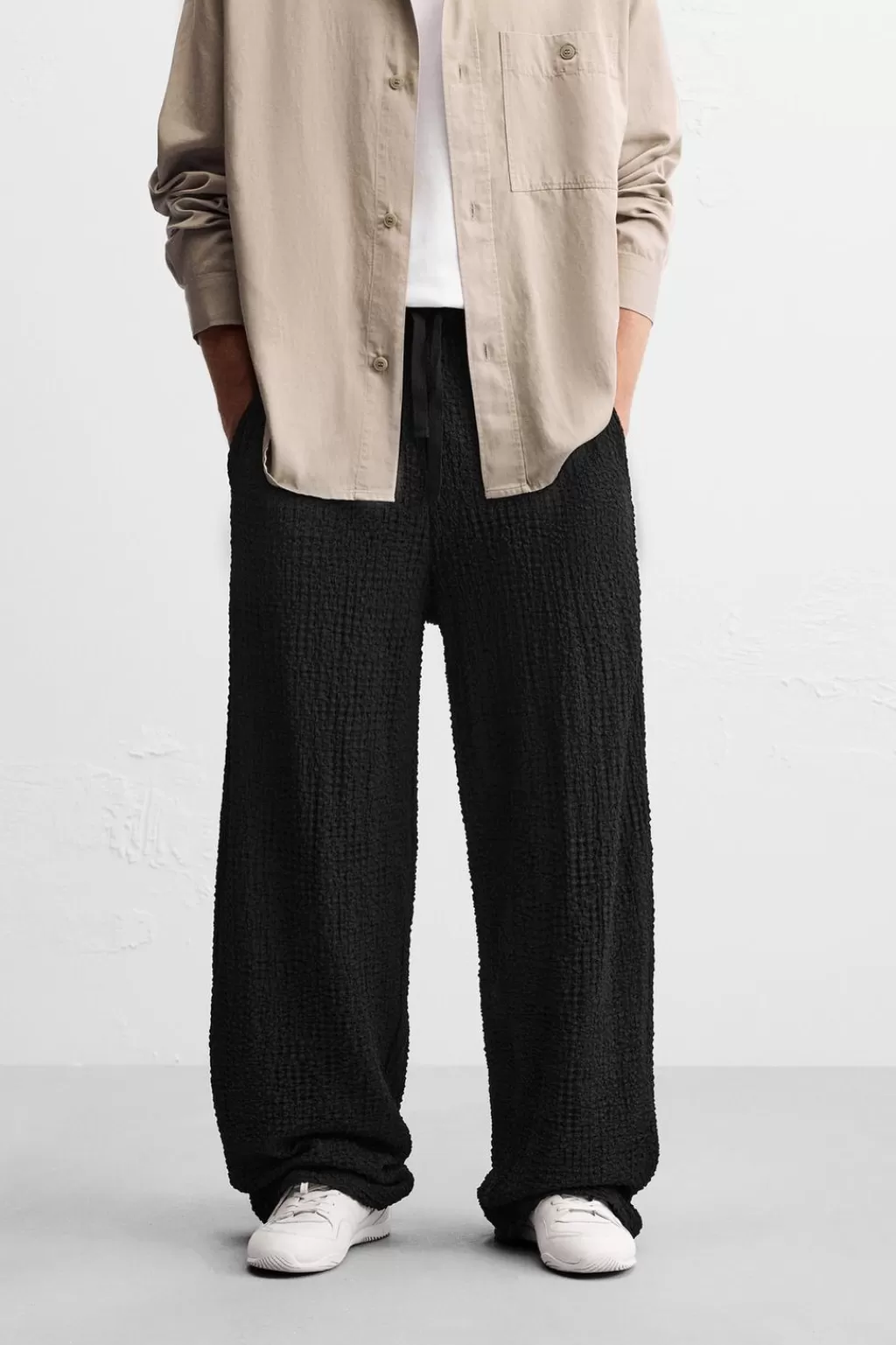ZARA PANTALÓN ESTRUCTURA JACQUARD<Hombre Pantalones