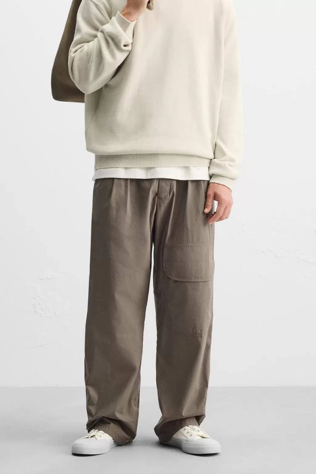 ZARA PANTALÓN ESTRUCTURA PLIEGUES<Hombre Pantalones